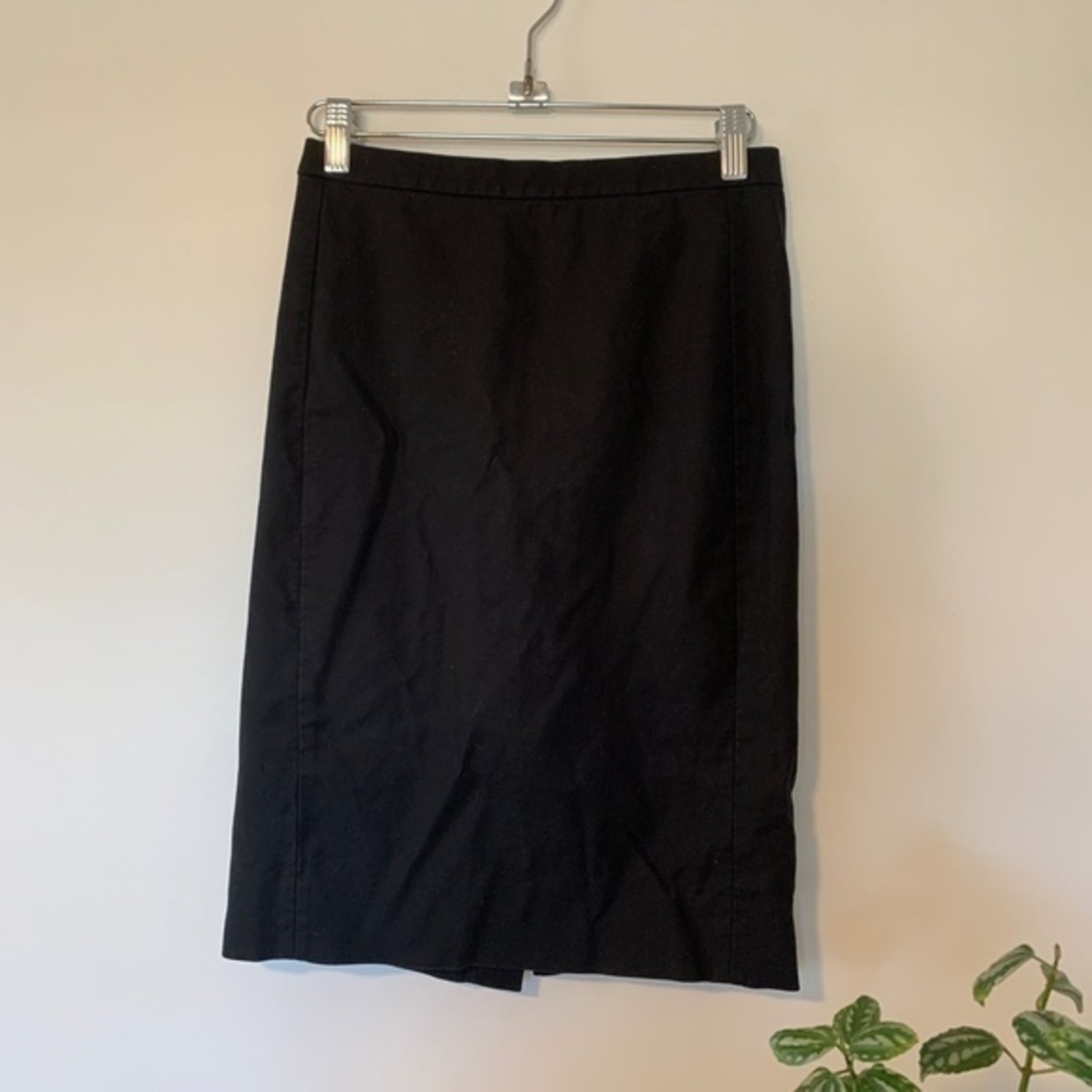 J. Crew Black Pencil Skirt sz 00 - Picture 2 of 7